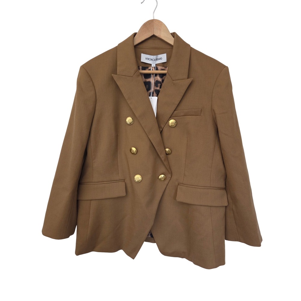 Veronica Beard Empire Dickey Jacket Blazer Women 16 Brown NWT $748 2509SU921478